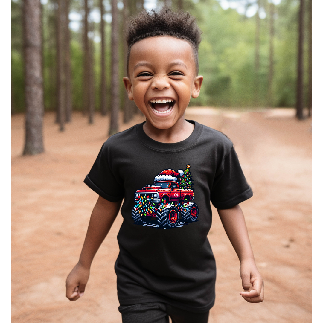 Santa Monster Truck T-shirt