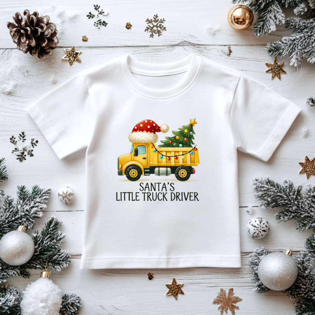 Santa's Little Truck Driver T-Shirt