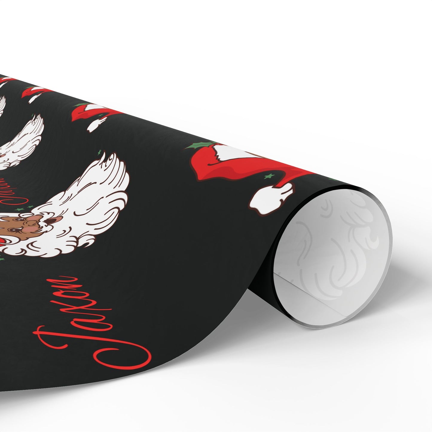 Personalized Vintage Red Hat Santa Christmas Wrapping Paper