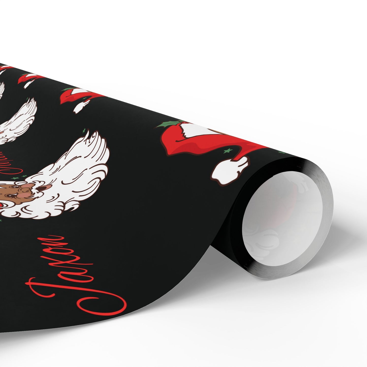 Personalized Vintage Red Hat Santa Christmas Wrapping Paper