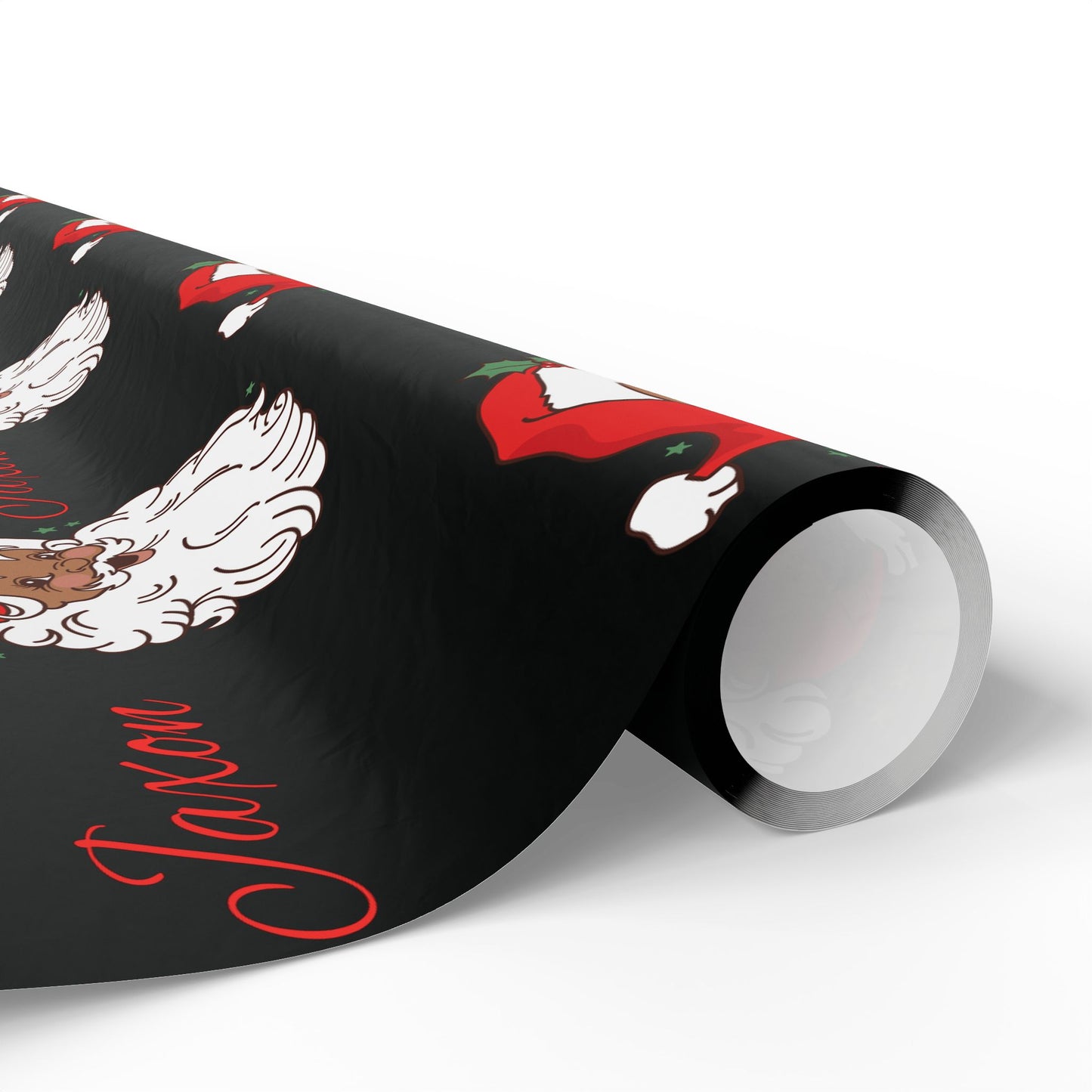 Personalized Vintage Red Hat Santa Christmas Wrapping Paper