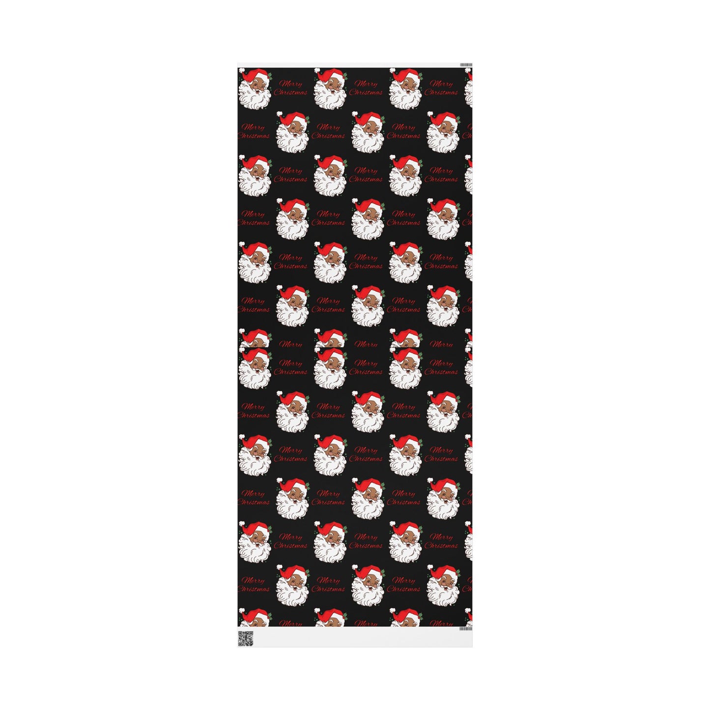 Vintage Red Hat Black Santa Christmas Wrapping Paper - Merry Christmas