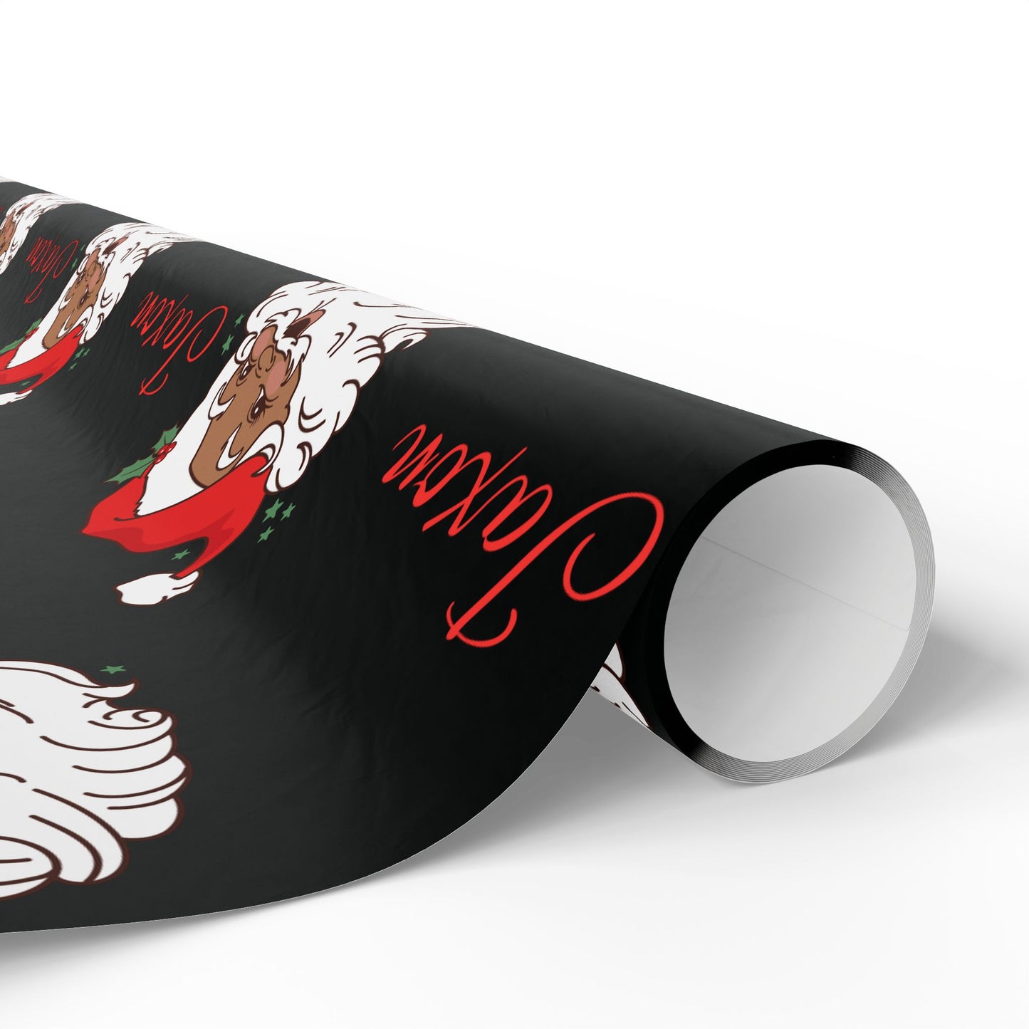 Personalized Vintage Red Hat Santa Christmas Wrapping Paper
