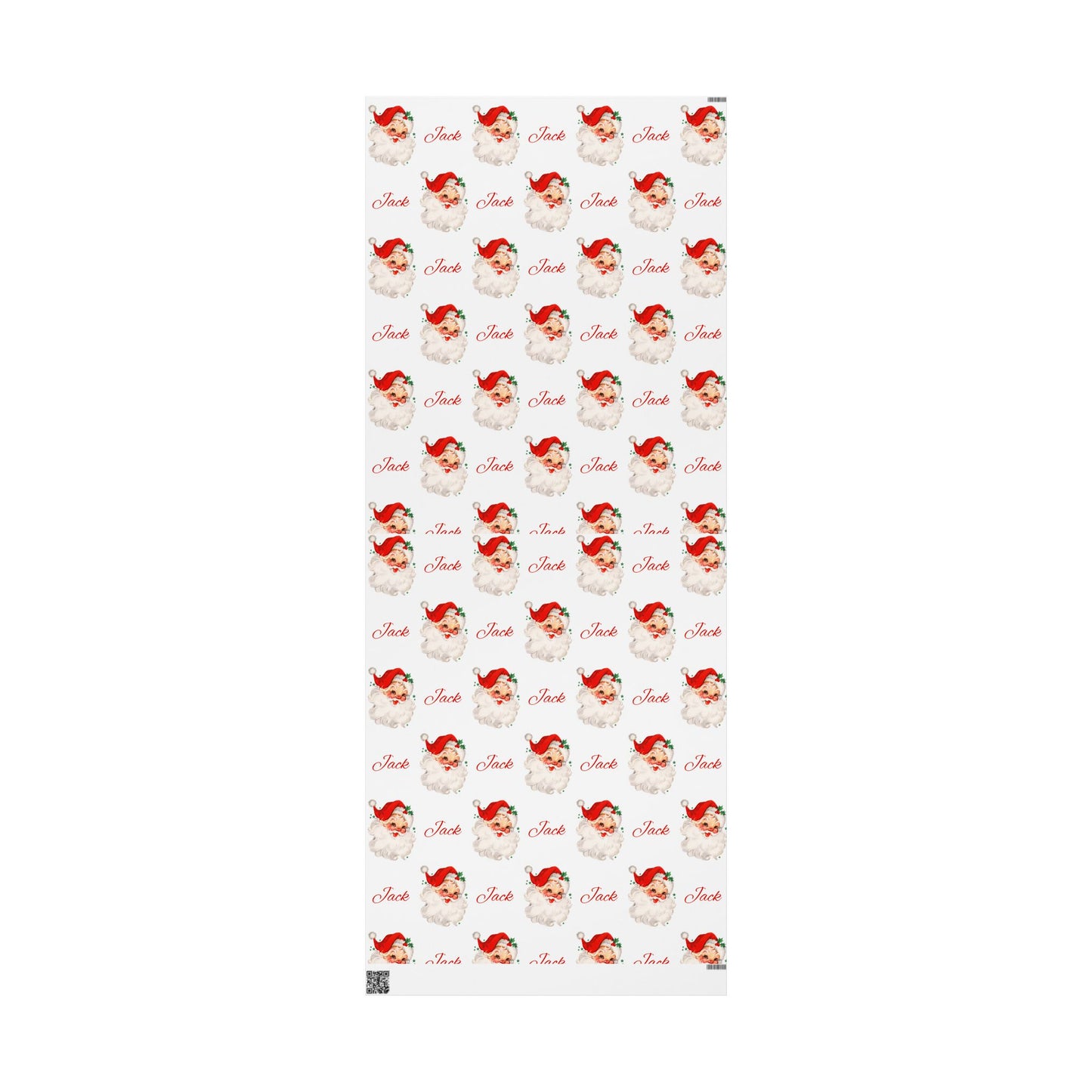 Personalized Vintage Red Hat Santa Christmas Wrapping Paper