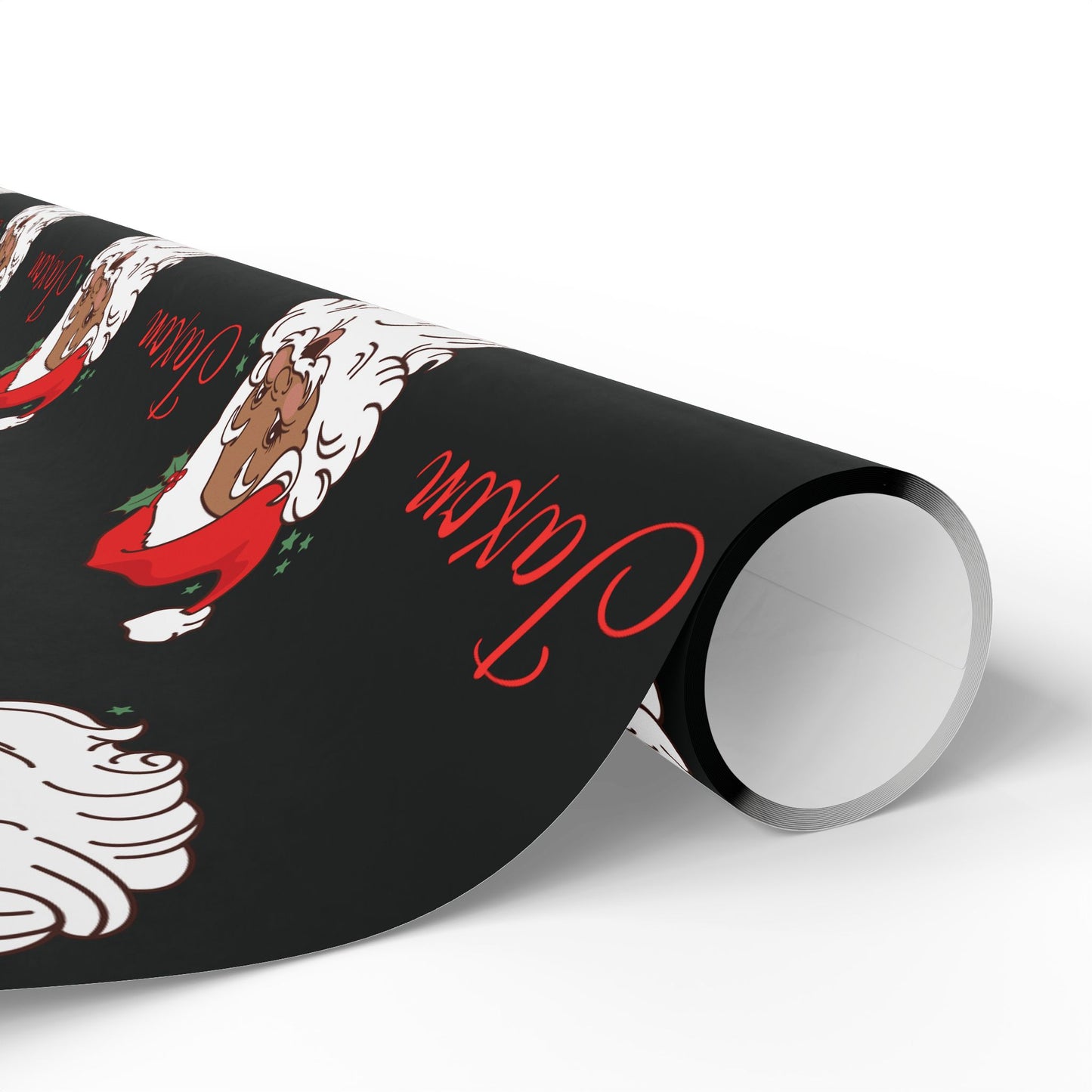 Personalized Vintage Red Hat Santa Christmas Wrapping Paper