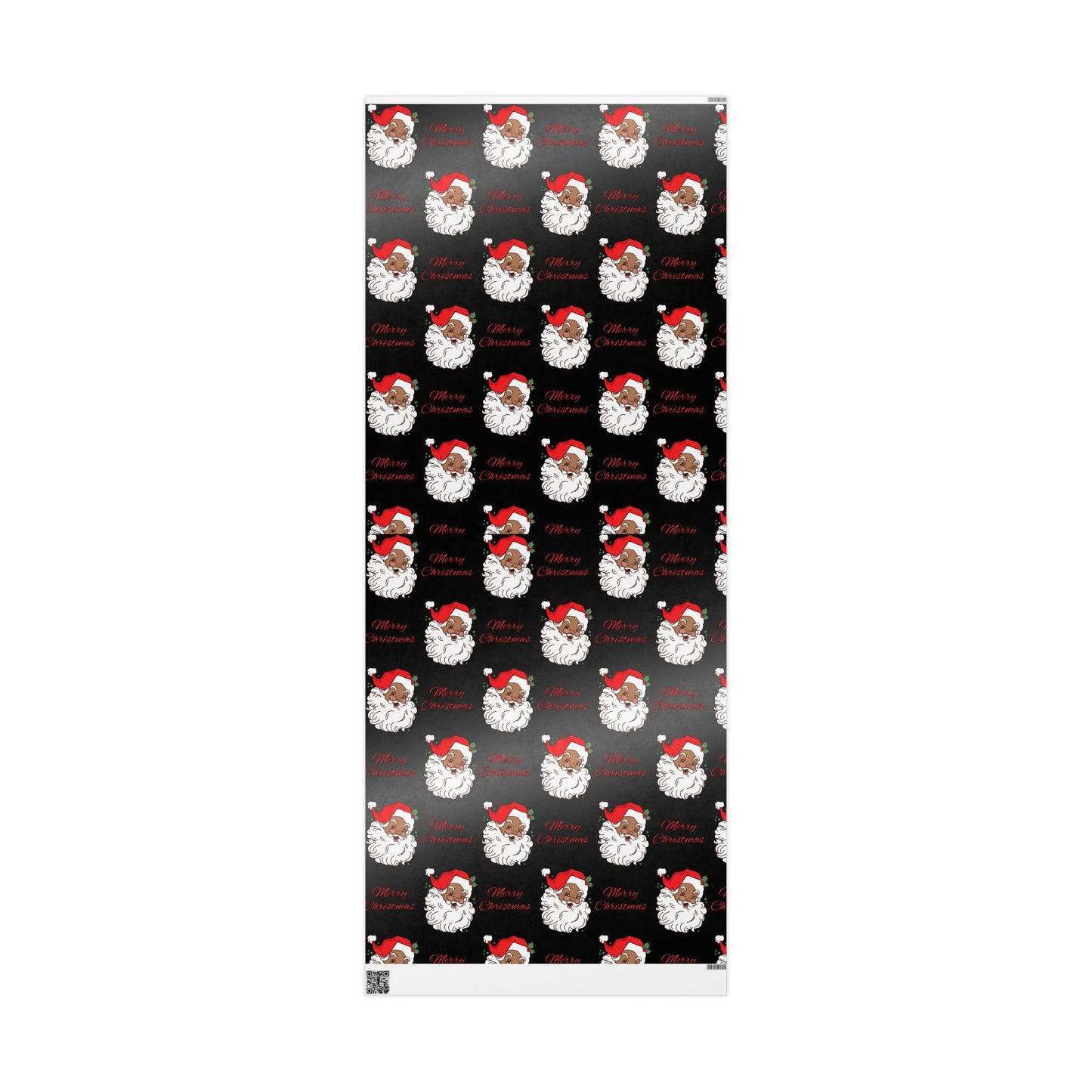 Vintage Red Hat Black Santa Christmas Wrapping Paper - Merry Christmas