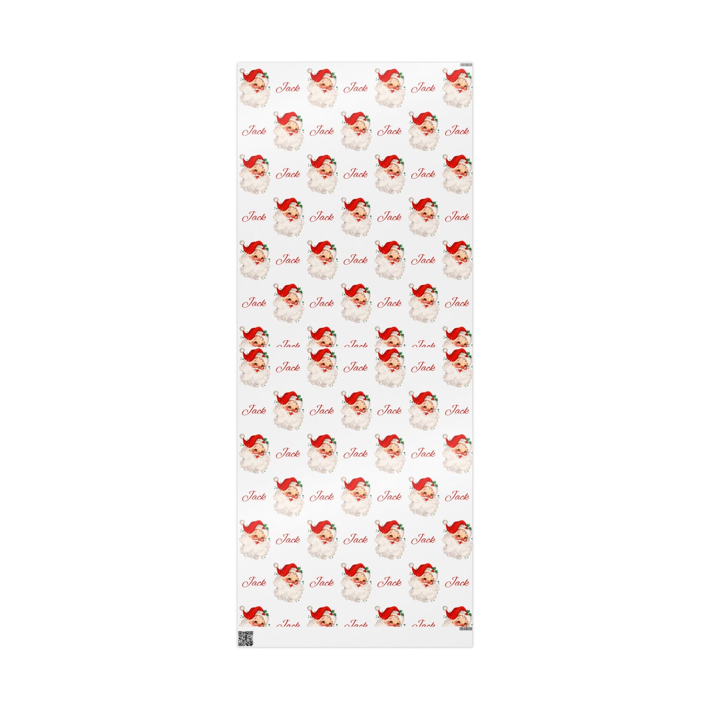 Personalized Vintage Red Hat Santa Christmas Wrapping Paper