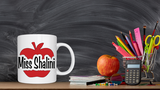 Personalized Teacher Apple Mug