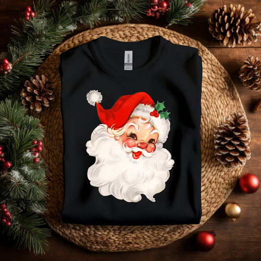 Vintage Santa with Red Hat Short Sleeve T-shirt