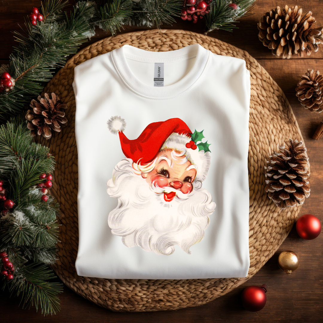 Vintage Santa with Red Hat Short Sleeve T-shirt