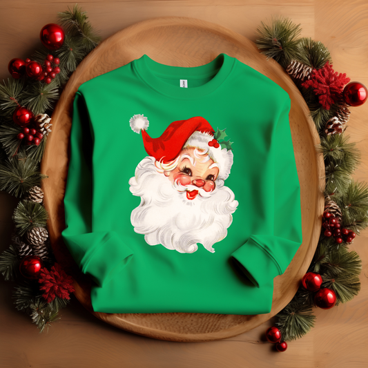 Vintage Santa with Red Hat Sweatshirt