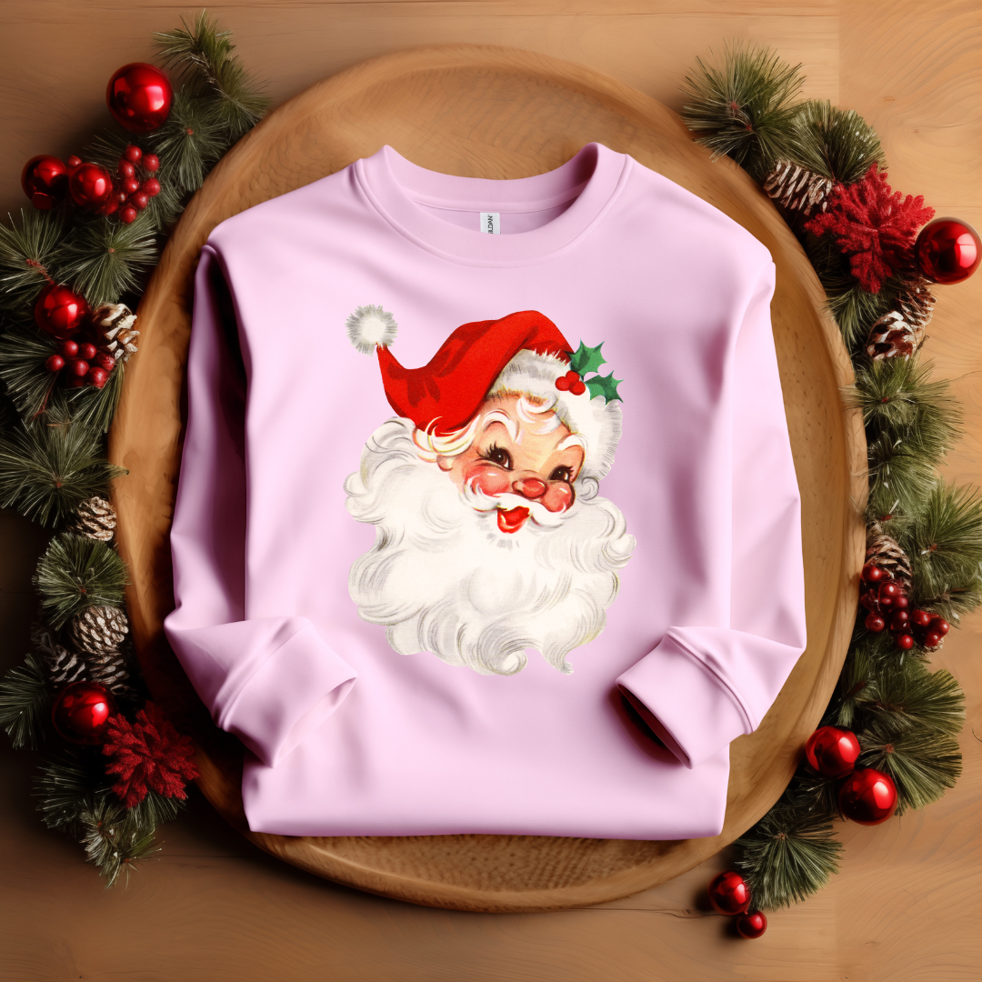 Vintage Santa with Red Hat Sweatshirt